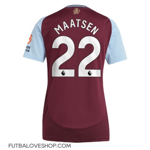 Dres Aston Villa Ian Maatsen #22 Domáci pre Ženy 2024-25 Krátky Rukáv